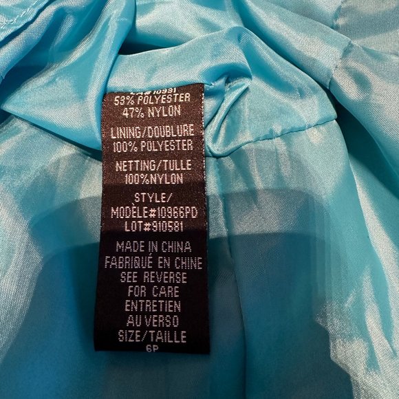 Blue and Black short formal dress - Picture 4 of 4